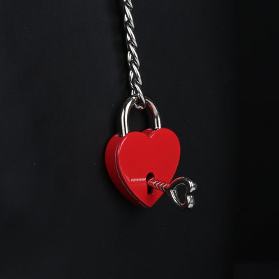 Red Heart Lock Silver 24