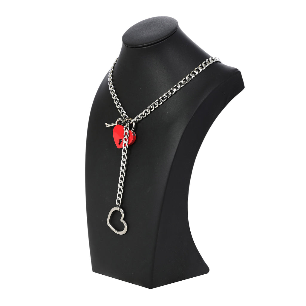 Red Heart Lock Silver 24