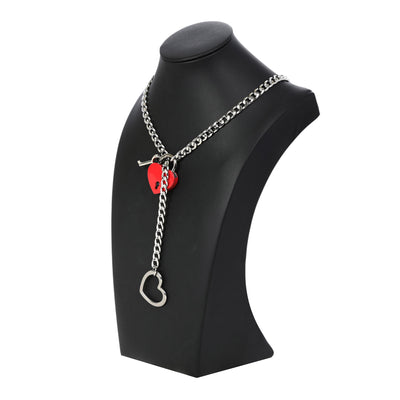Red Heart Lock Silver 24