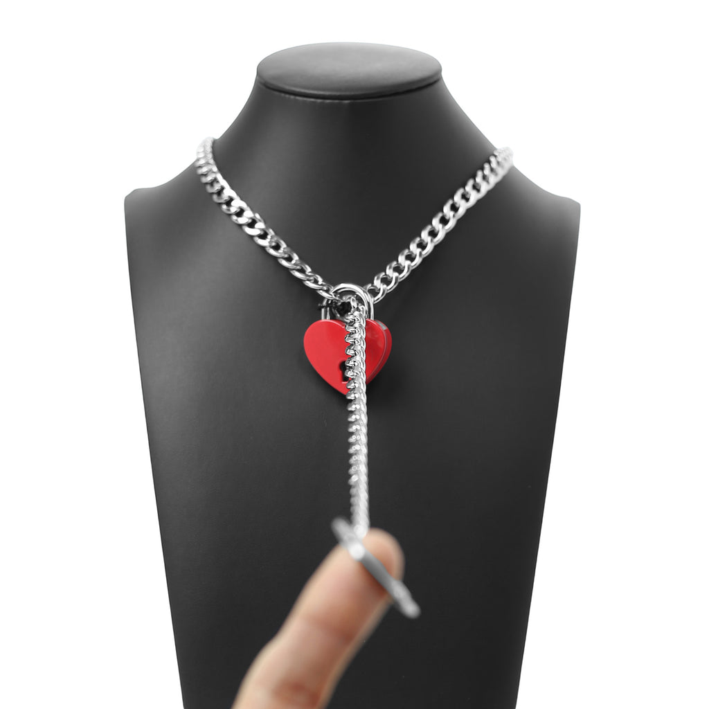 Red Heart Lock Silver 24
