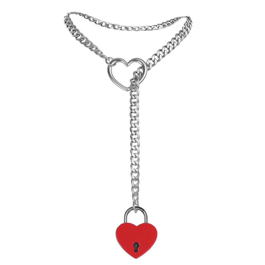 Red Heart Lock Silver 24