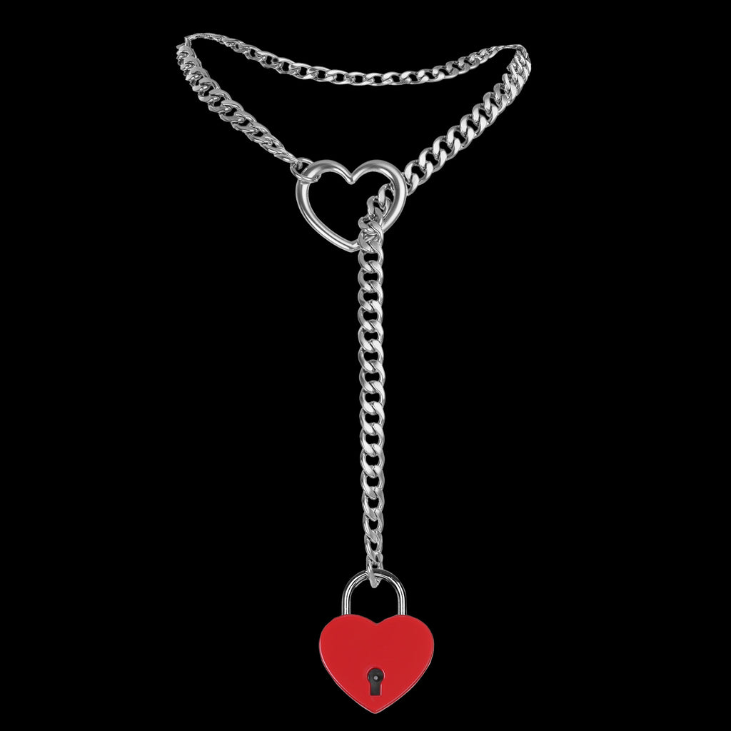 Red Heart Lock Silver 24