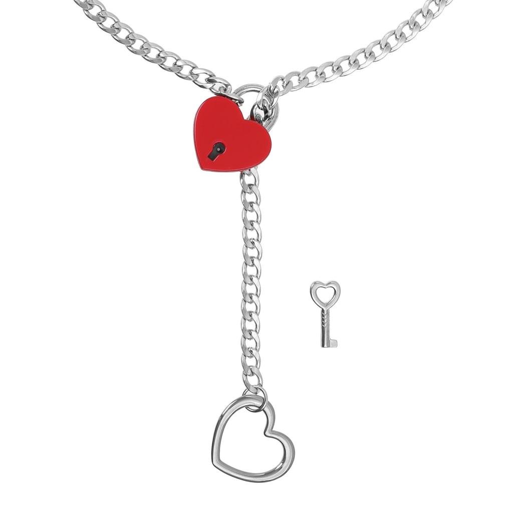 Red Heart Lock Silver 24