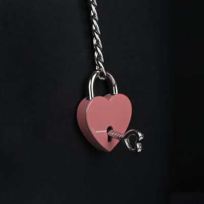Pink Heart Lock Silver 24