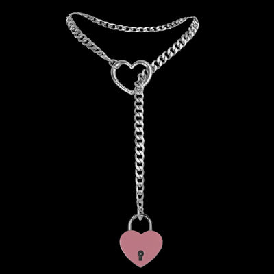 Pink Heart Lock Silver 24