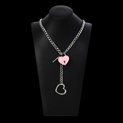Pink Heart Lock Silver 24