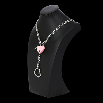 Pink Heart Lock Silver 24