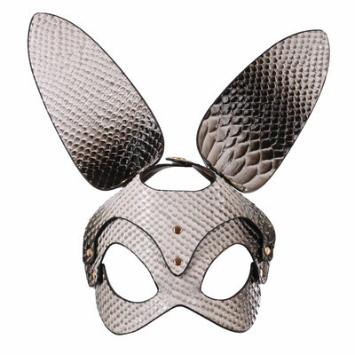 White Ombre Bunny Rabbit Mask