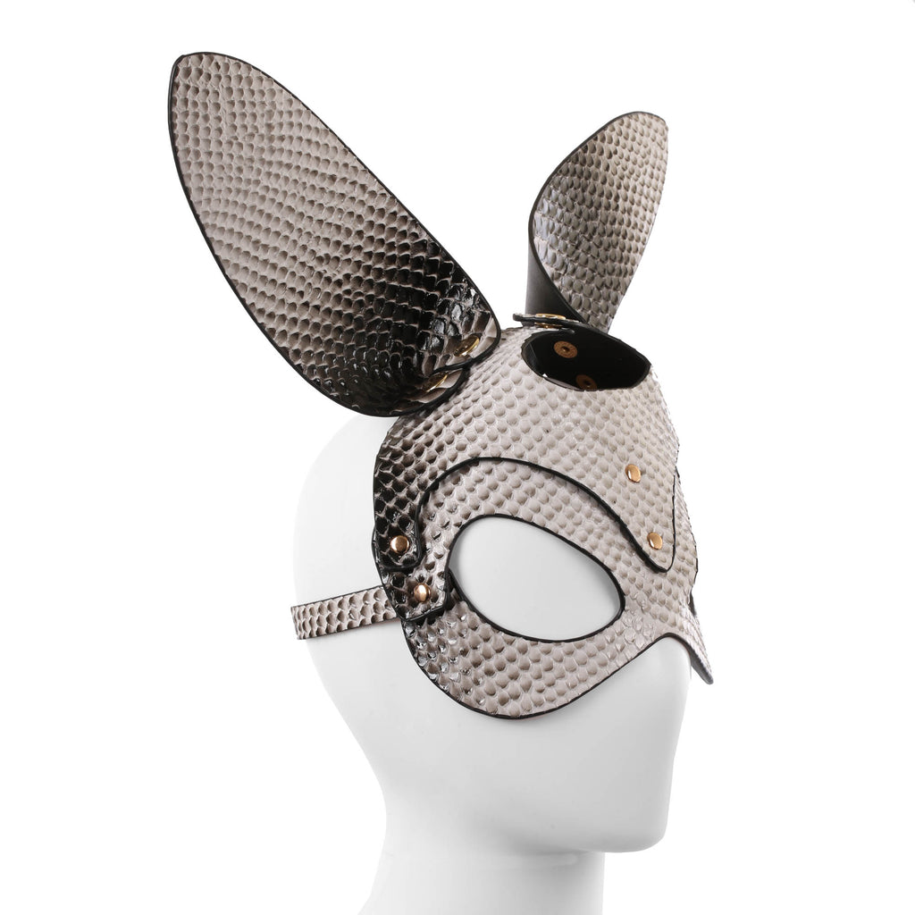White Ombre Bunny Rabbit Mask