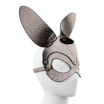 White Ombre Bunny Rabbit Mask