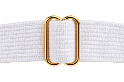 Spiked Heart Garter with Stocking Clips, White & Gold, 2-Pack
