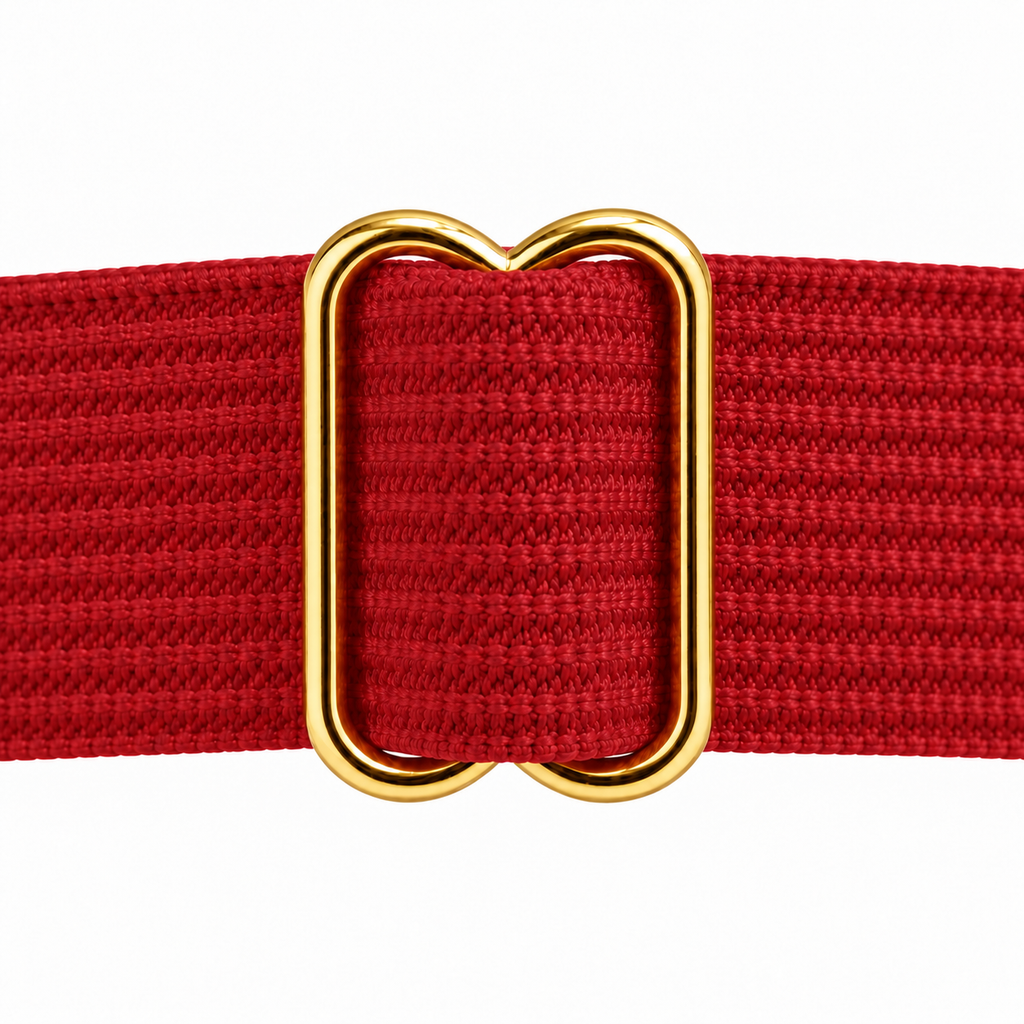 Spiked Heart Garter with Stocking Clips, Red & Gold, 2-Pack