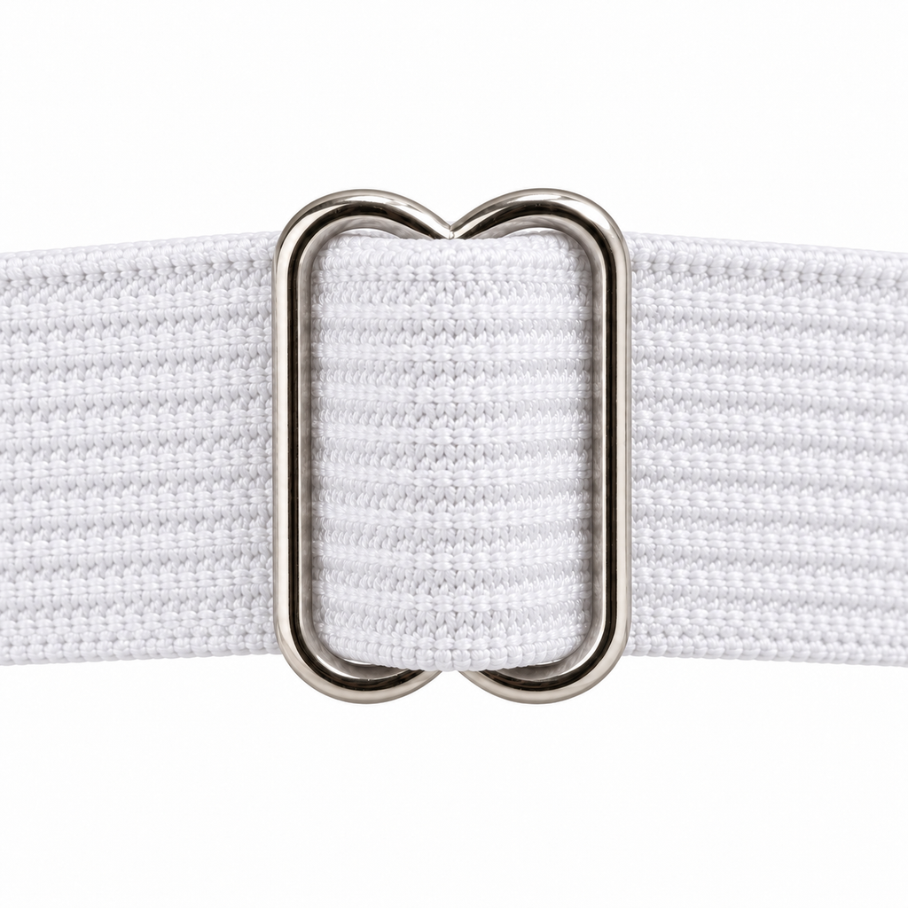 Spiked Heart Garter with Stocking Clips, White & Silver, 2-Pack