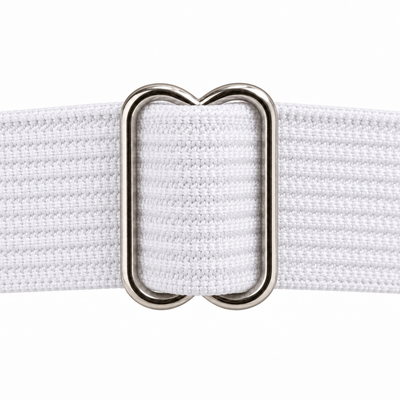 Spiked Heart Garter with Stocking Clips, White & Silver, 2-Pack