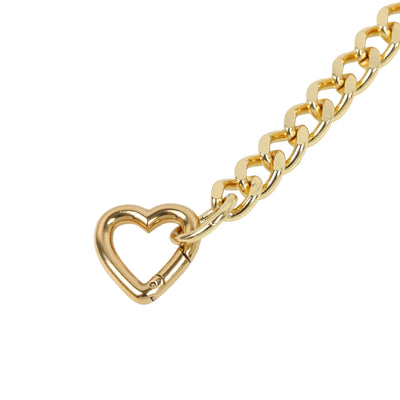Red Pendant Layered Y-Necklace with Heart Clasp in Gold by LoveLinks