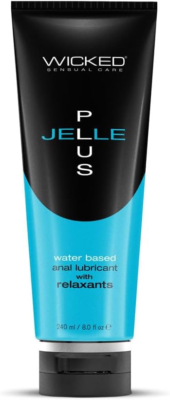 Wicked Jelle Plus Anal Lube with Relaxants 8oz