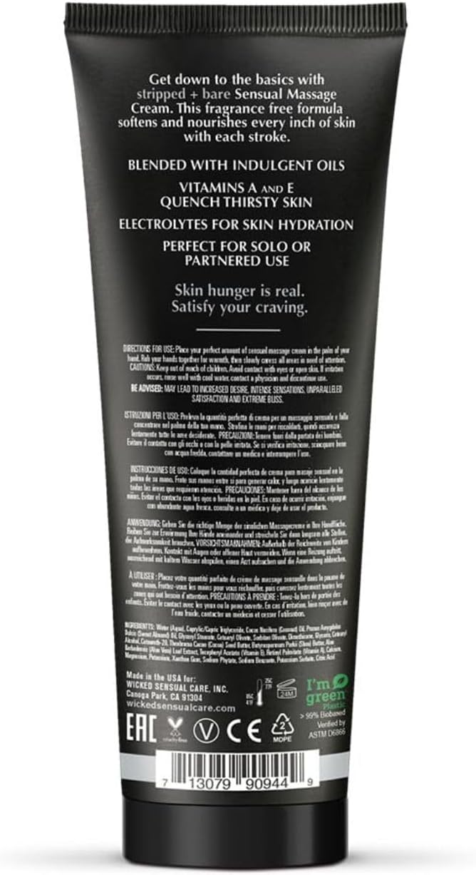 Sage + Sea Salt Scented Massage Cream By Wicked Sensual Care, 4oz