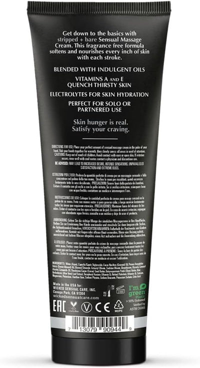 Sage + Sea Salt Scented Massage Cream By Wicked Sensual Care, 4oz