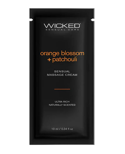 Orange Blossom + Patchouli Scented Massage Cream By Wicked Sensual Care, 10ml