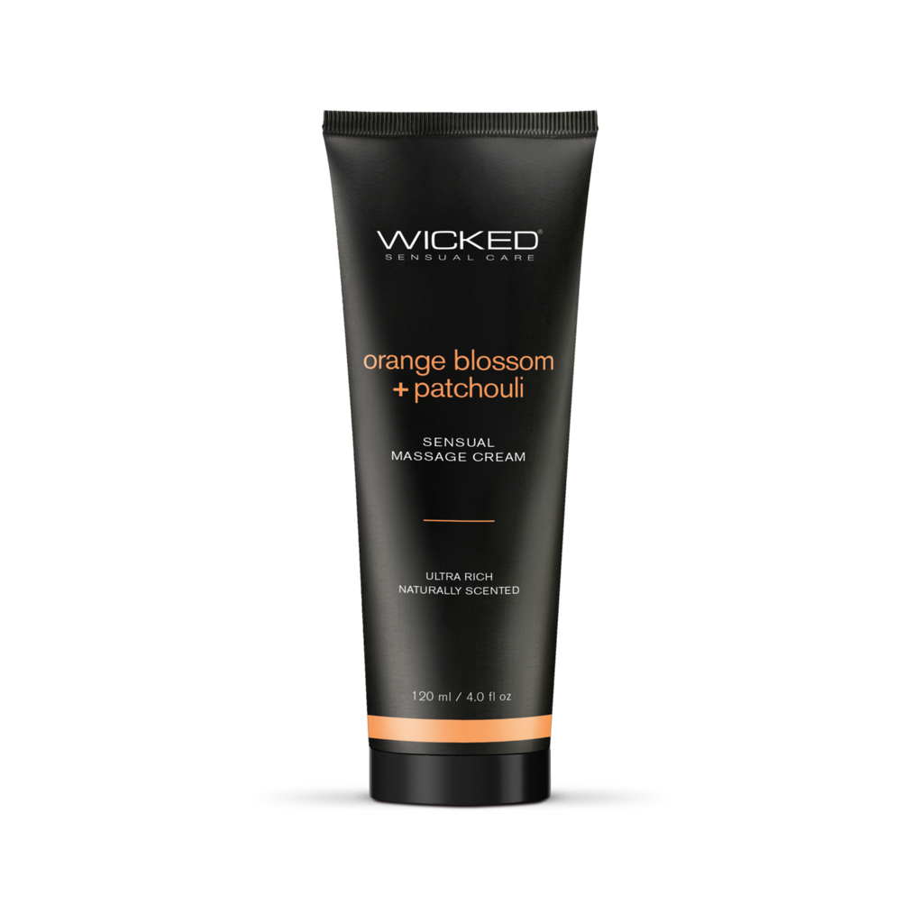 Orange Blossom + Patchouli Scented Massage Cream By Wicked Sensual Care, 4oz