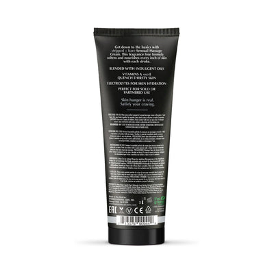 Stripped + Bare Unscented Massage Cream By Wicked Sensual Care, 4oz