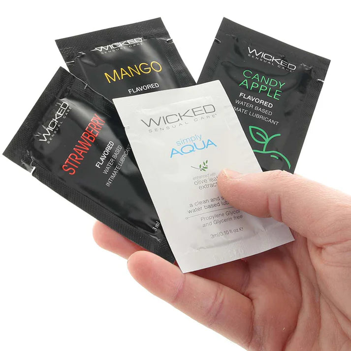 Wicked Teasers Fresh Fruit Flavors Lube Mix - 9 Assorted 3ml Foils