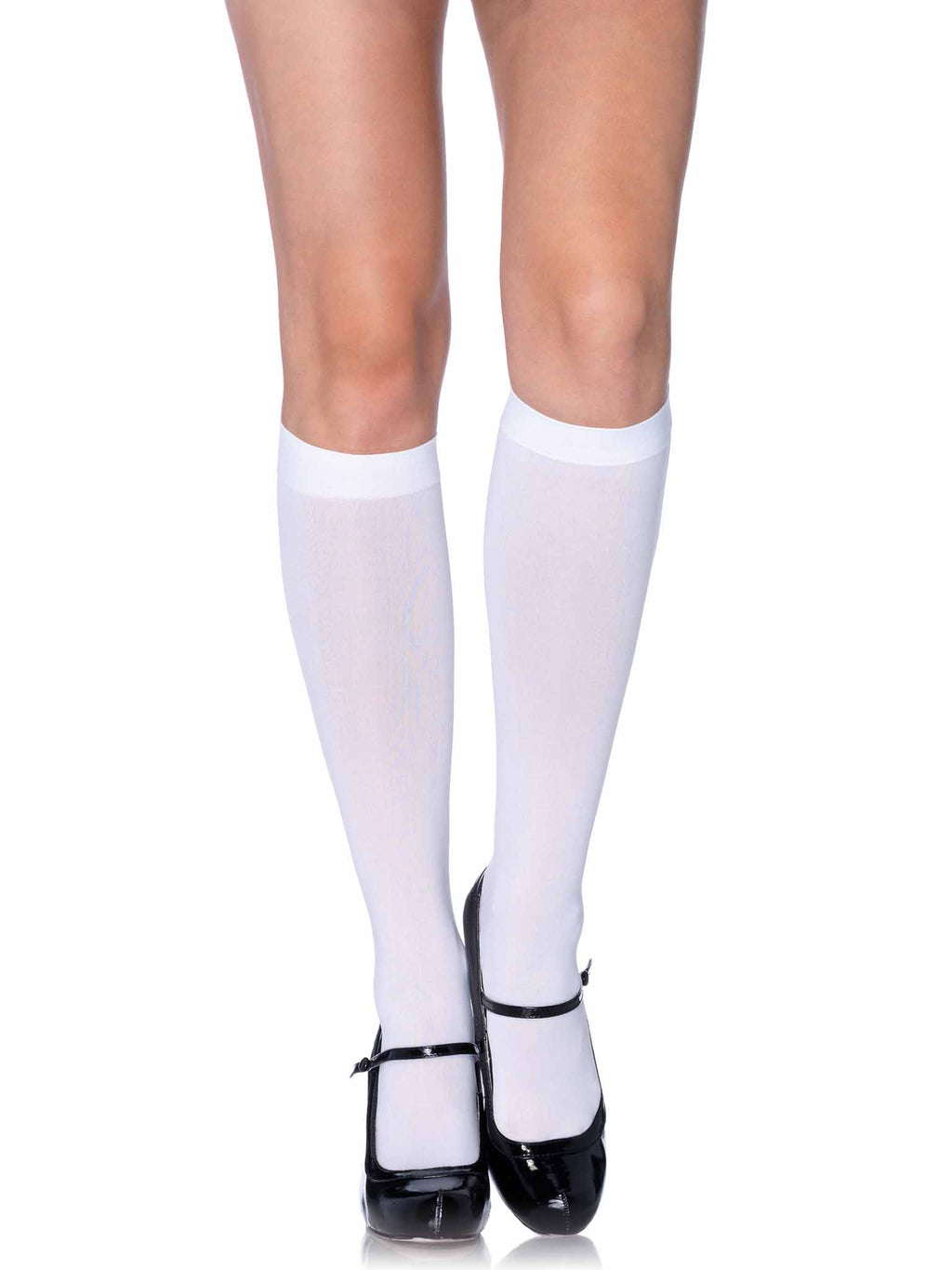 White Schoolgirl Knee Highs One Size