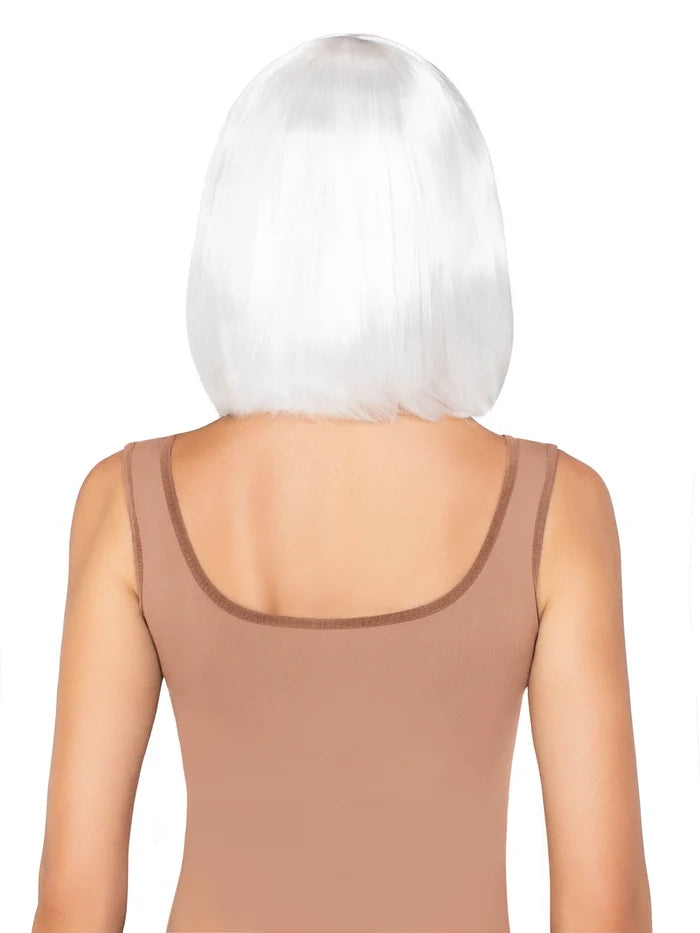 13 Inch Short Natural Bob Wig in White, One Size