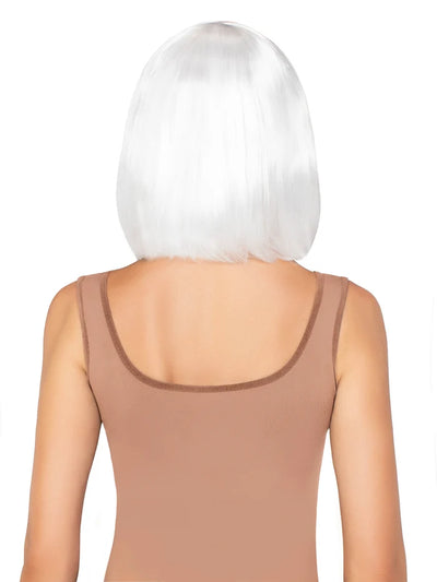 13 Inch Short Natural Bob Wig in White, One Size