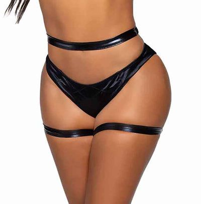 Side Piece Butt Harness, Black, One Size
