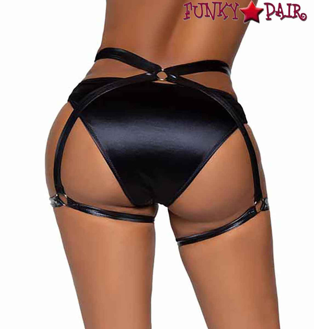 Side Piece Butt Harness, Black, One Size