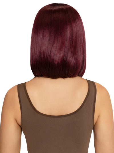 13 Inch Angled Bob Wig in Burgundy, One Size