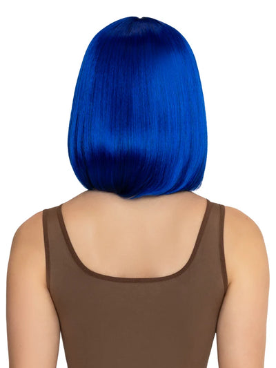 13 Inch Angled Bob Wig in Blue, One Size