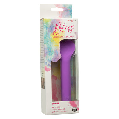 Bliss Liquid Silicone Lover Fluttering Vibrator in Purple