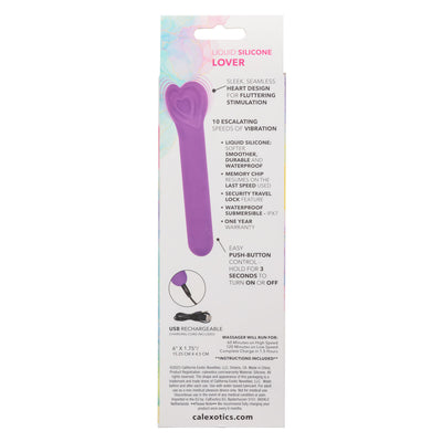 Bliss Liquid Silicone Lover Fluttering Vibrator in Purple