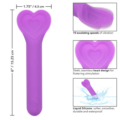 Bliss Liquid Silicone Lover Fluttering Vibrator in Purple