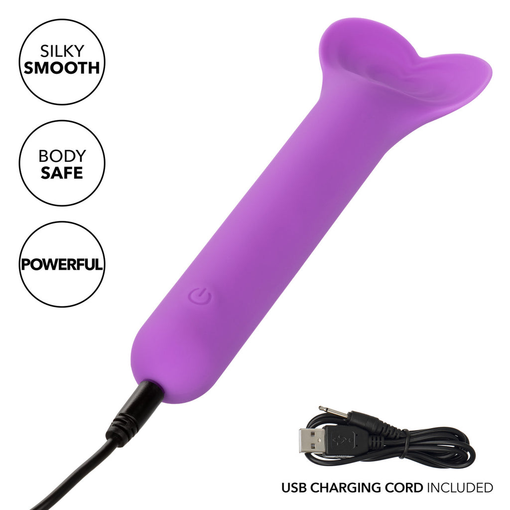 Bliss Liquid Silicone Lover Fluttering Vibrator in Purple