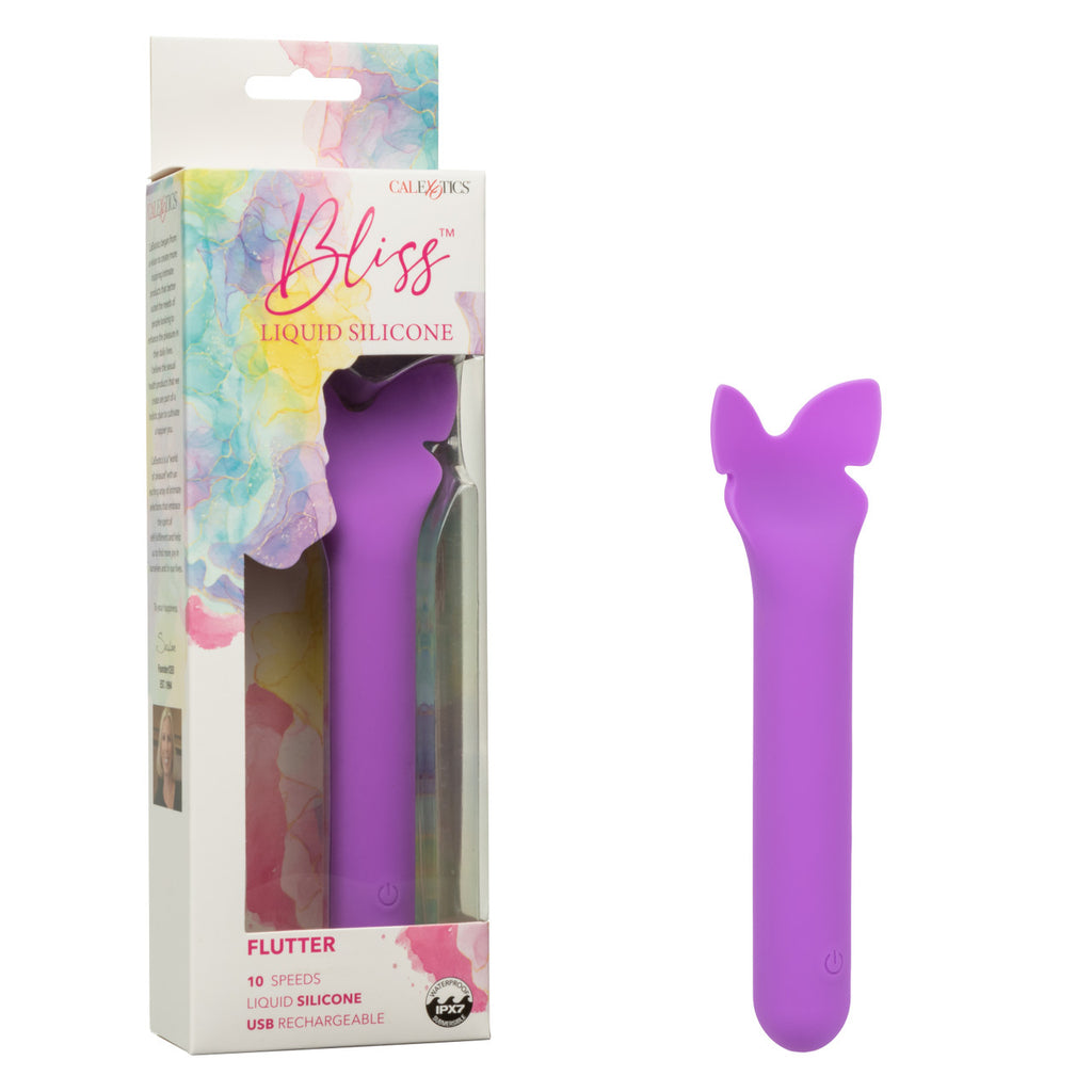 Bliss Liquid Silicone Flutter Vibrator in Purple