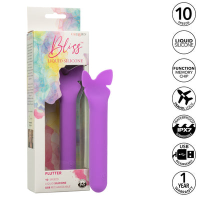 Bliss Liquid Silicone Flutter Vibrator in Purple