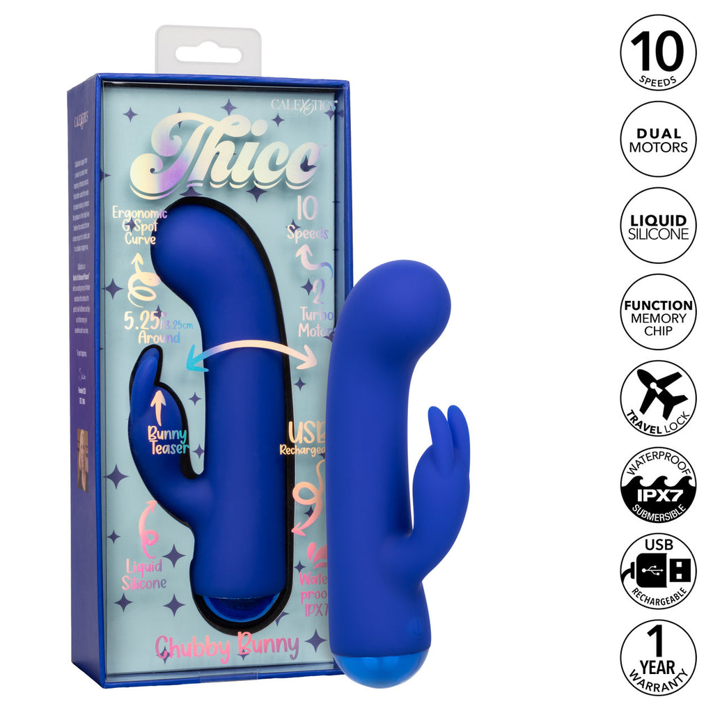 Thicc Blue Chubby Bunny Dual Motor Massager Vibrator Thicc Blue Chubby Bunny Dual Motor Massager Vibrator