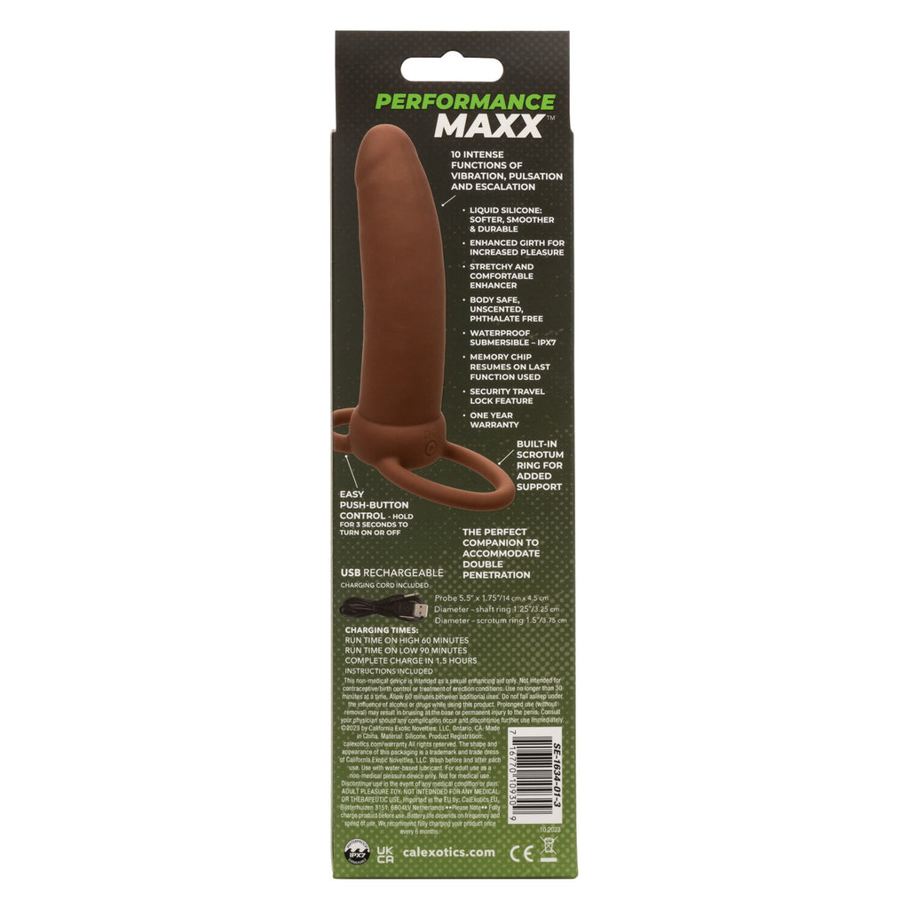 Performance Maxx Rechargeable Dual Penetrator in Brown
