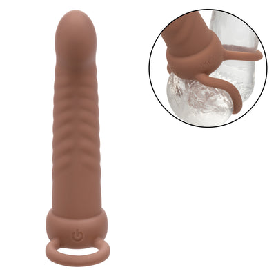 Performance Maxx Rechargeable Ribbed Dual Penetrator - Brown