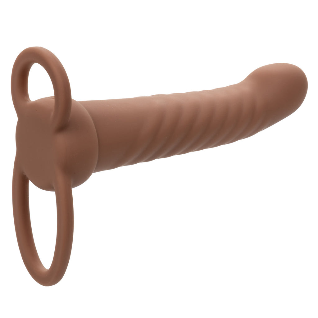 Performance Maxx Rechargeable Ribbed Dual Penetrator - Brown