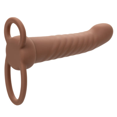 Performance Maxx Rechargeable Ribbed Dual Penetrator - Brown