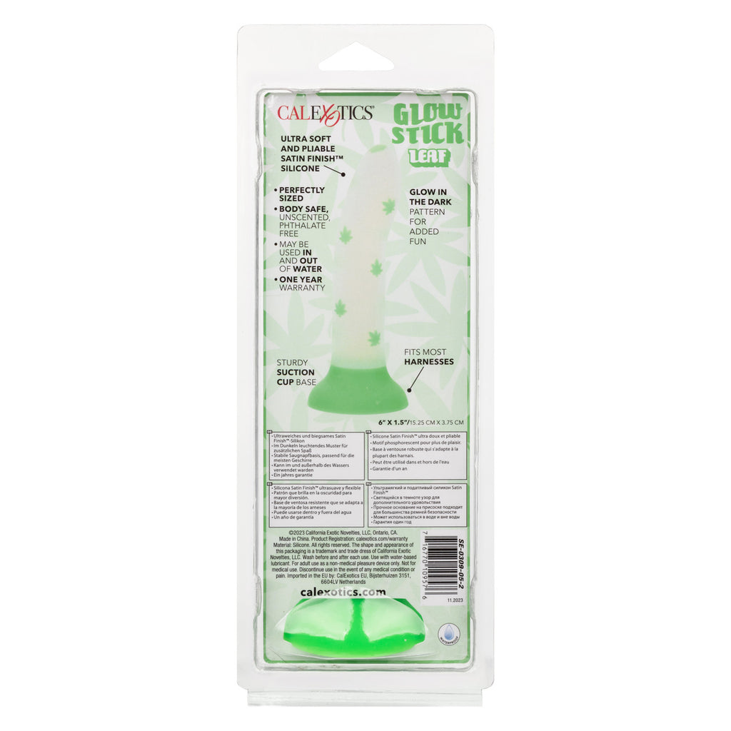 Glowstick Glow-in-the-Dark Pot Leaf Dildo