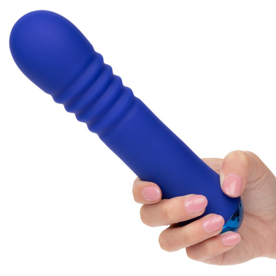 Thicc Blue Chubby Thrusting Wand Vibrator