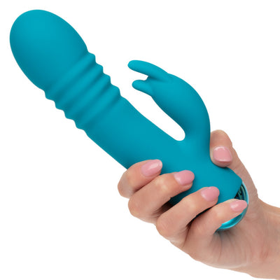 Thicc Teal Chubby Thrusting Tickler Vibrator