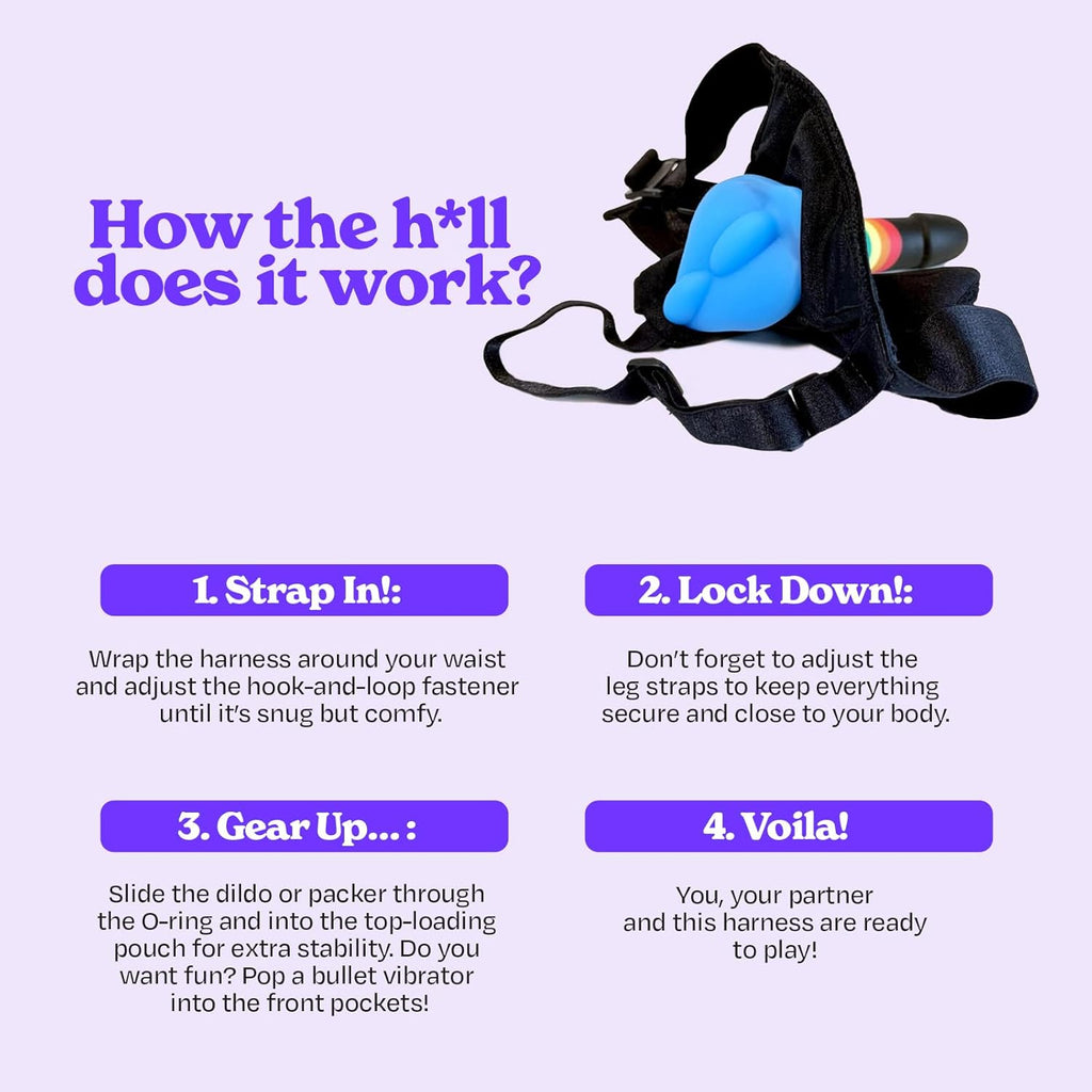 Wet For Her Jock Strap-On Harness, L-5X