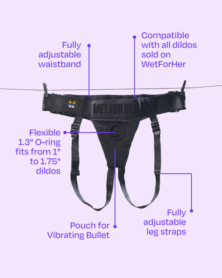 Wet For Her Jock Strap-On Harness, L-5X