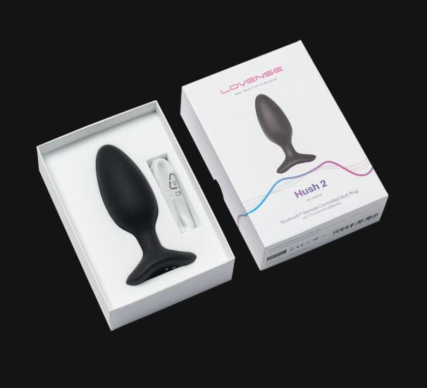 Lovense Hush 2 Vibrating Butt Plug Black - 1.75" Lovense Hush 2 Vibrating Butt Plug Black - 1.75"